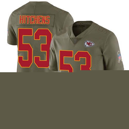 Men Kansas City Chiefs #53 Hitchens Anthony Limited Olive 2017 Salute to Service Nike NFL Jersey